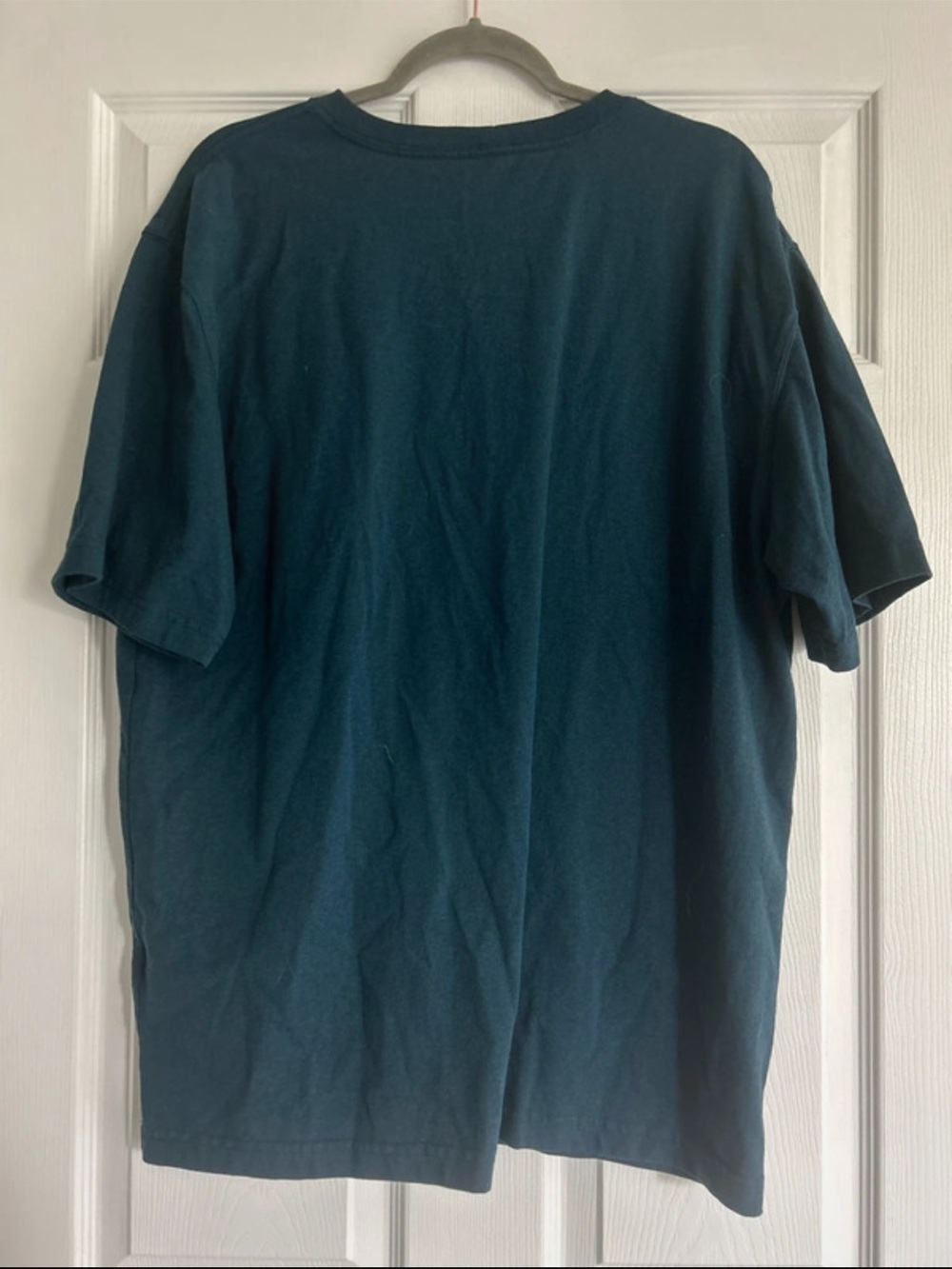 Carhartt Dark Teal Long Sleeve Tee with Yellow Logo - Picture 3 of 3